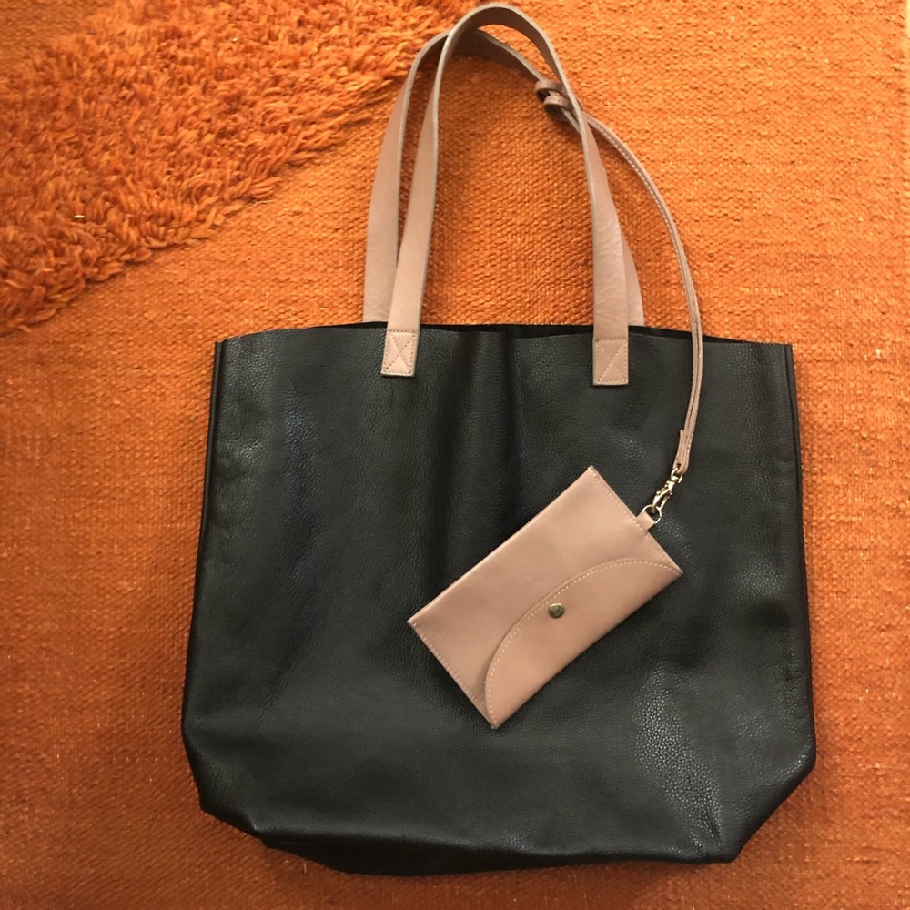 Clhei Alba Black Leather tote